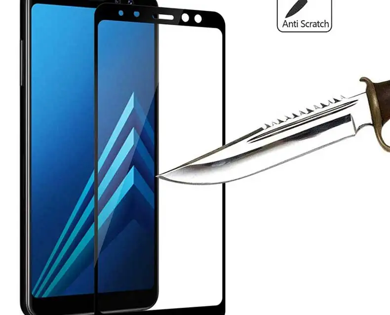 9D полное покрытие из закаленного стекла для samsung Galaxy J2 J4 J6 A6 A8 Plus протектор экрана для samsung A6 A8 защитная пленка