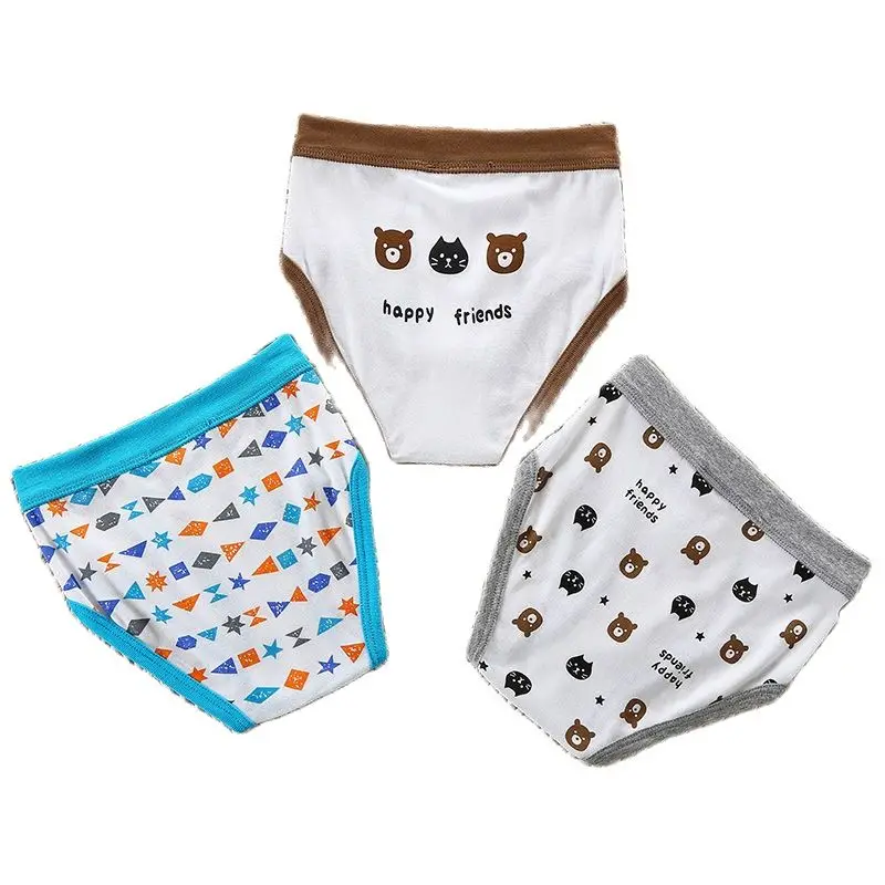 

New children's briefs cotton wide-waisted bottoming boys baby underwear pure cotton P5988 19