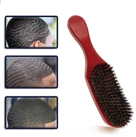 wooden massage natural boar bristle hairbrush massage comb anti static hair scalp brush wooden handle hair brush styling tool