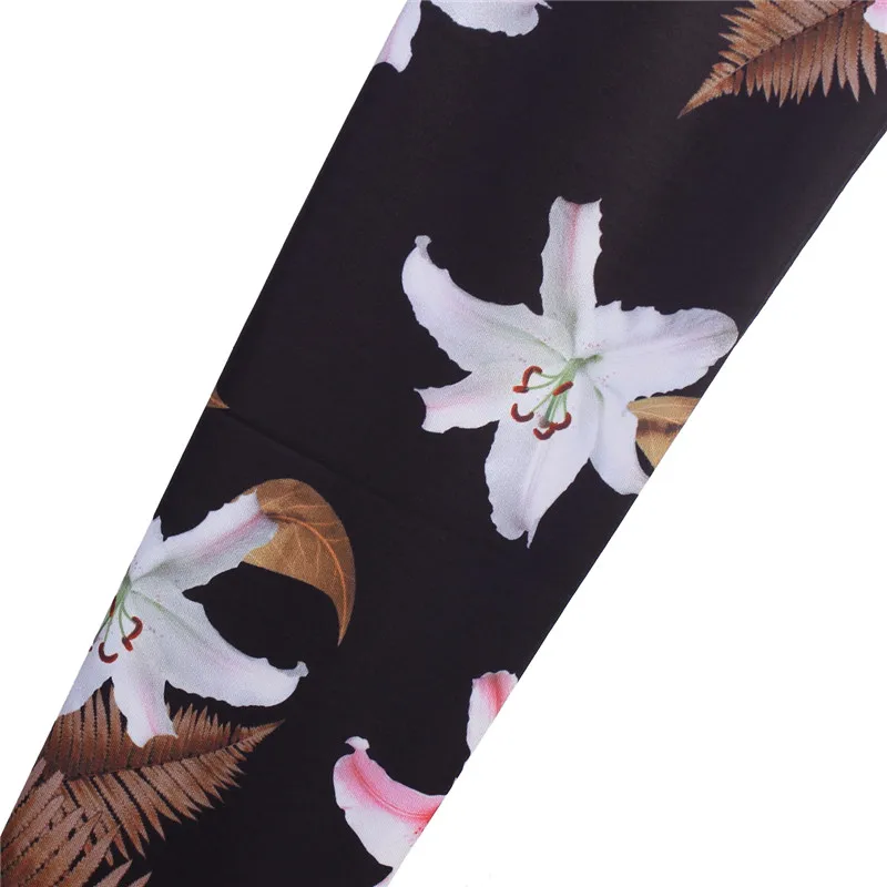 Женские леггинсы для фитнеса и йоги ретро легинсы с цветочным принтом женские