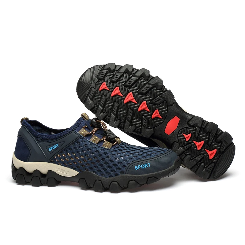 JIEMIAO Men Trekking Hiking Shoes Outdoor Breathable Elastic Quick Dry Upstream Socks Soft Non-slip Comfortable Diving Sneakers