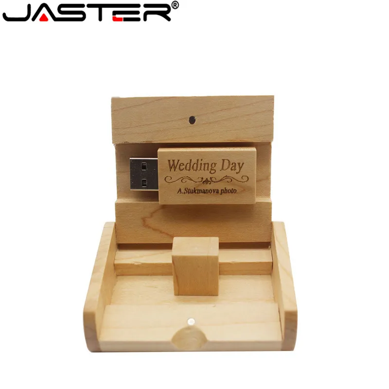 USB-флеш-накопитель JASTER wodden деревянный с коробкой 4/8/16/32/64/2 0 ГБ | Компьютеры и офис
