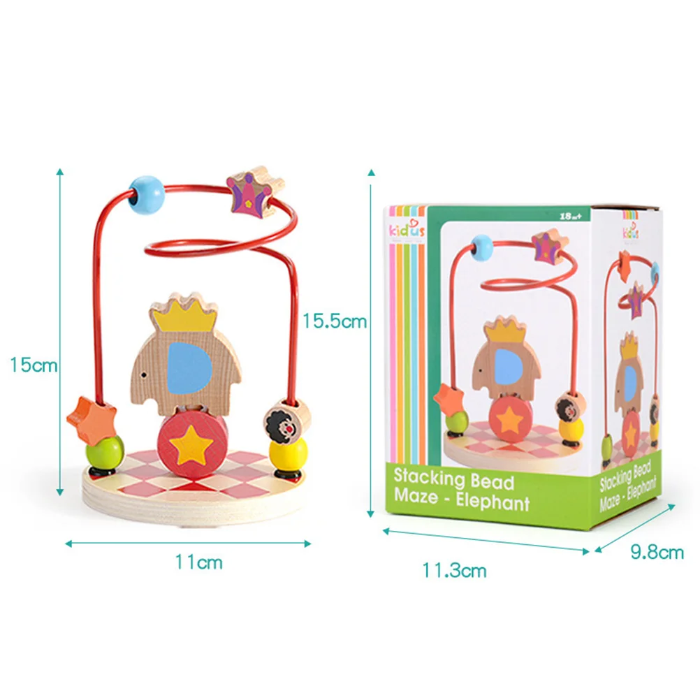 Деревянные игрушки Монтессори для мальчиков и девочек деревянные круги бусины