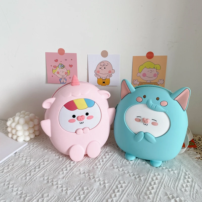 Милые Мультяшные женские сумки силиконовые сумки-мессенджеры на плечо новый