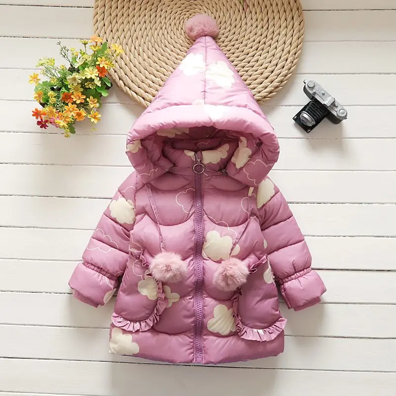 Зимняя куртка с капюшоном и принтом бабочек для новорожденных|winter baby clothes girl|newborn