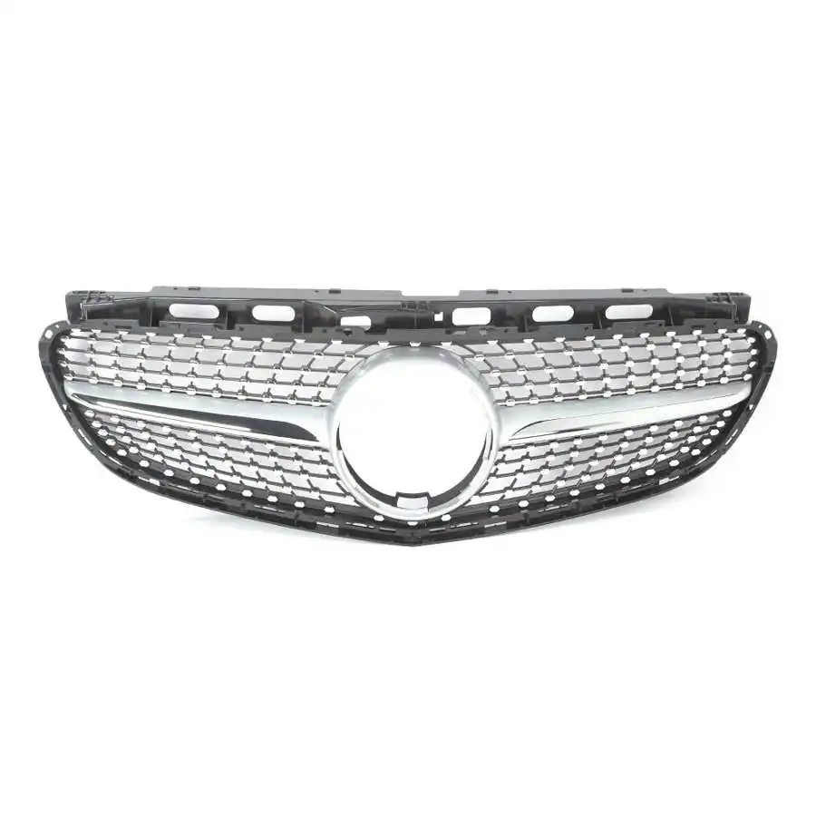 

Exterior Front Grille Silver ABS Style Fit For W212 2013-2015