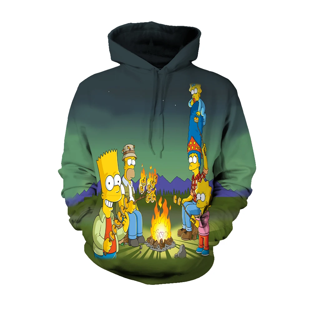 simpsons hoodies 5 Г. Mr. Q на заказ осень зима Симпсоны рисунок толстовки модный бренд черный Рисунок Симпсоны Толстовка мужская Толстовка - Цвет: simpsons hoodies 5