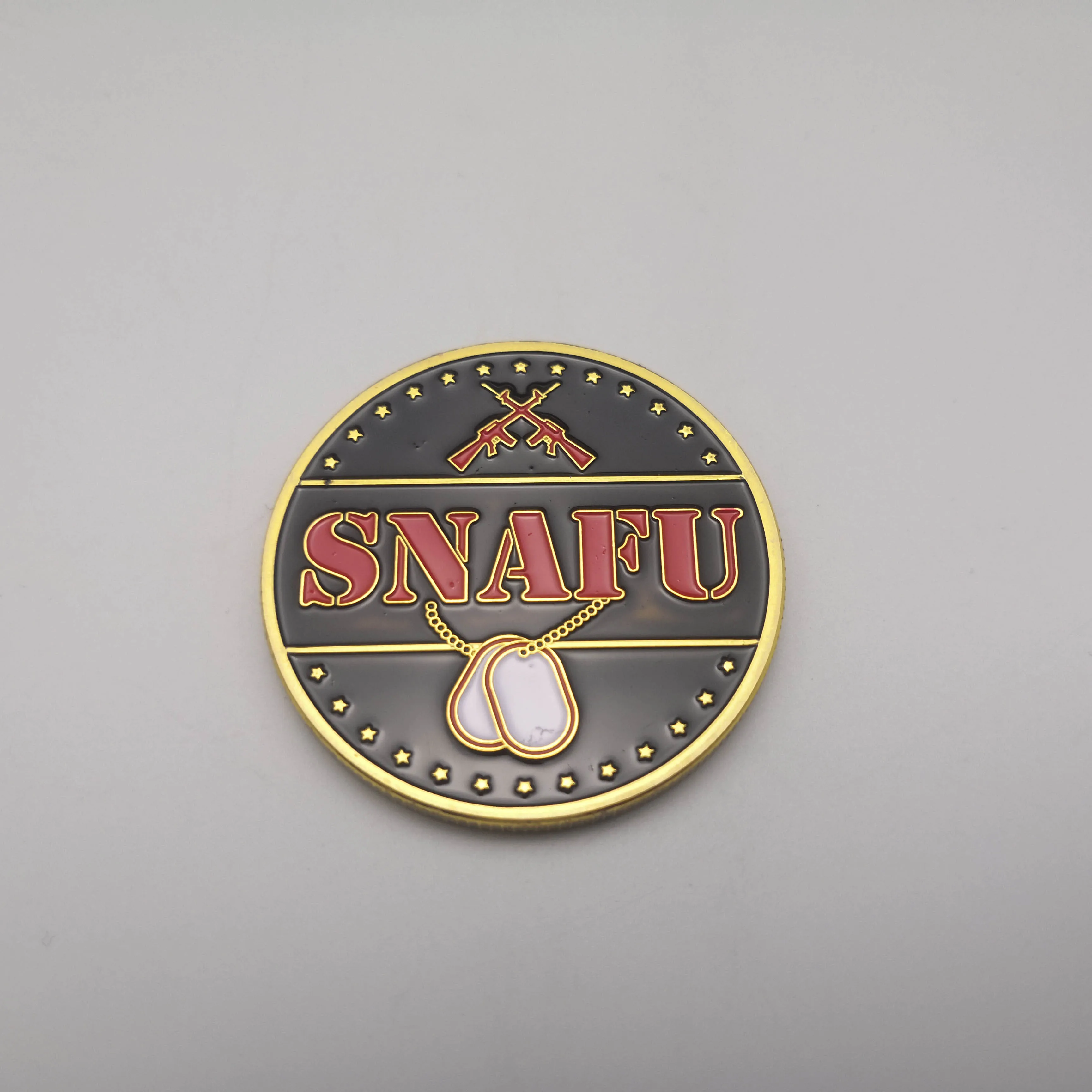 Американская армейская Фань Коллекционная позолоченная монета FBAR SANFU памятные