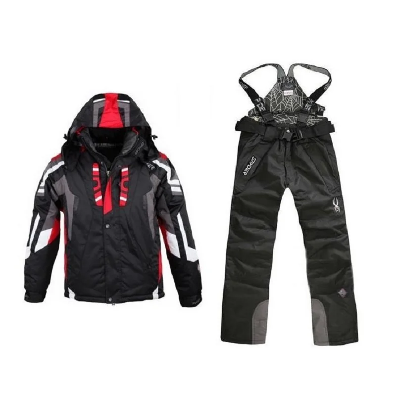 

Высококачественная Водонепроницаемая лыжная куртка, штаны, лыжный костюм, комплекты для мужчин, зимнее ветрозащитное пальто для катания на...