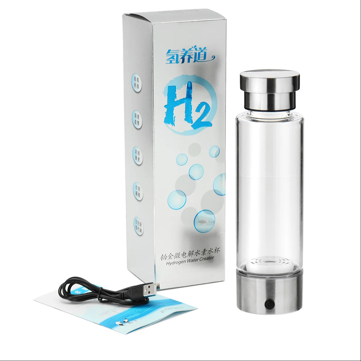 Водородная бутылка для воды lonizer щелочной генератор портативный воды FilterCup USB Перезаряжаемый антивозрастной дропшиппинг