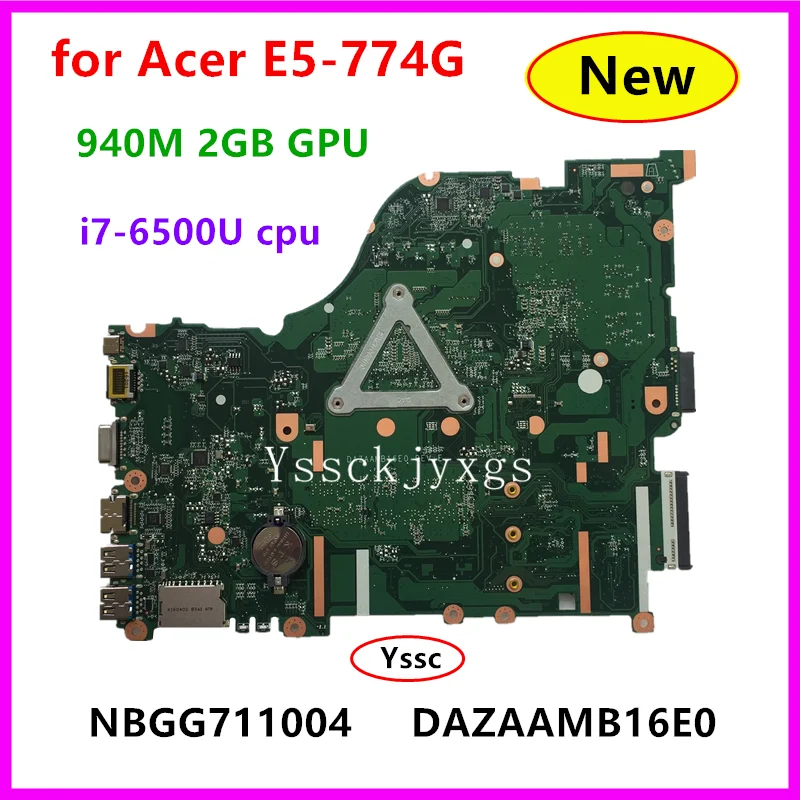 Новый DAZAAMB16E0 материнская плата для Acer Aspire E5-774G NBGG711004 (для i7-6500U процессор + 940 м 2 Гб