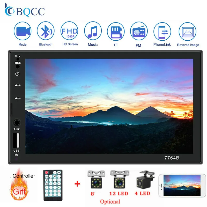 Автомагнитола 7 дюймов сенсорный MirrorLink Android плеер 2 Din MP5 Авторадио Bluetooth Камера