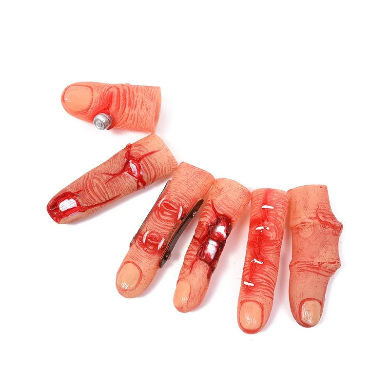 Halloween Realistic Broken Finger Bloody Horror Scary Cutted Fingers Prop For Haunted House Halloween Party Decoration