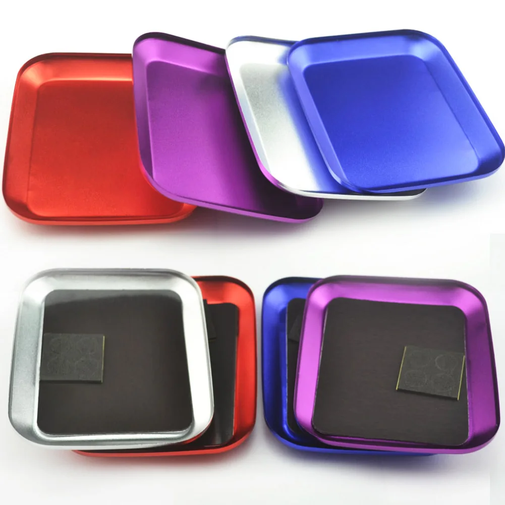 Магнитная лоток для винтов алюминиевая тарелка чаша болт гайка органайзер