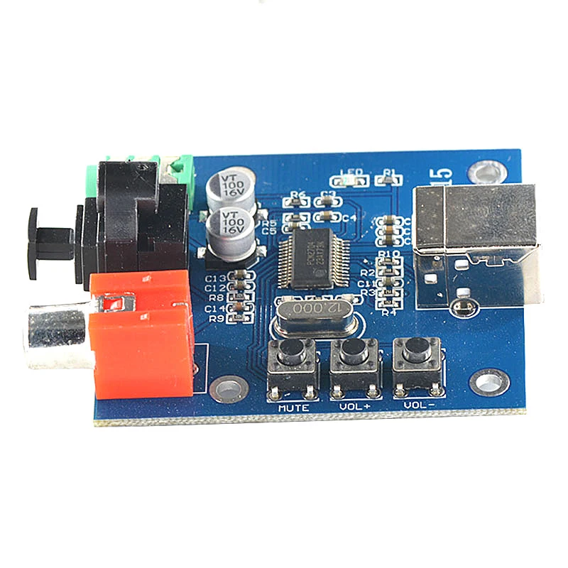 PCM2704 USB DAC to S/PDIF Sound Card Decoder Board 3.5mm Analog Output F/PC | Электронные компоненты и