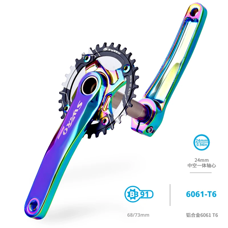 Комплект кривошипов SWTXO MTB 170 мм кривошипы нижний кронштейн 32T 34T 36T 38T Кривошип