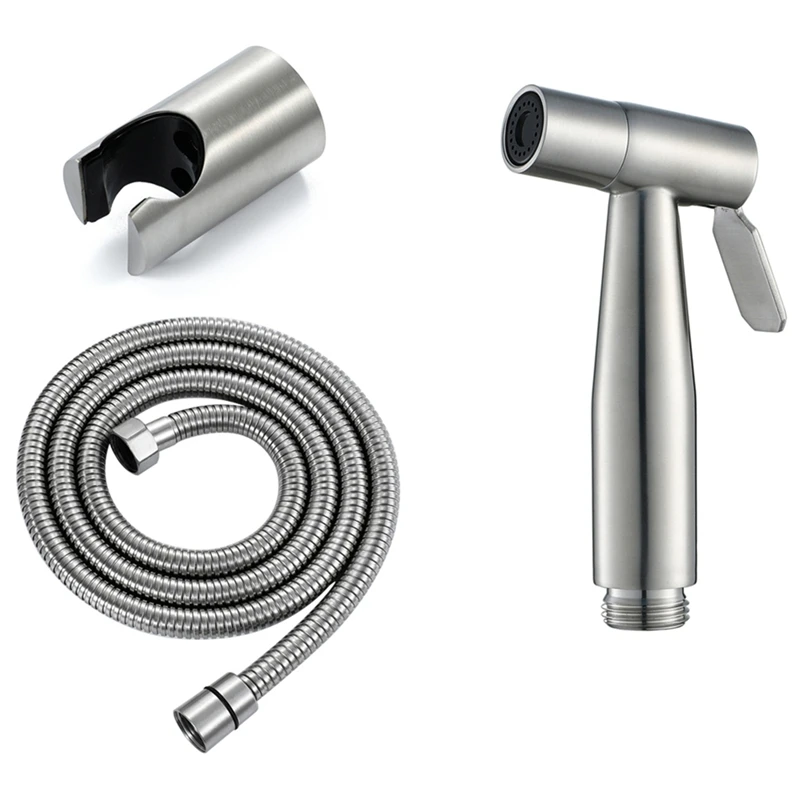 

Handheld Bidet Spray Shower Set Toilet Shattaf Sprayer Douche Kit Bidet Faucet With Shower Holder And 1.2M Shower Hose
