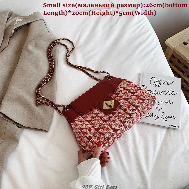 Red Small DikizFly, роскошные сумки, женские сумки, дизайнерские, известные бренды, сумки через плечо для женщин,, цепи, сумка на плечо, женская сумка для рук - Цвет: Red Small