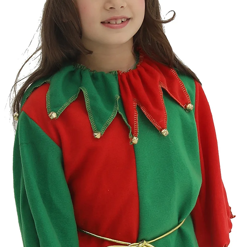 

Cosplay family Christmas holiday party dress up clothes Christmas elf children suit