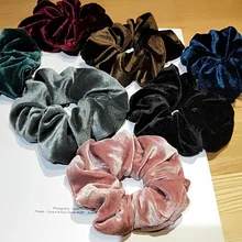 Nova chegada velvet scrunchie para as mulheres disco de cabelo flor headrope qualidade nenhum ferido cabelo borracha bun acessórios para o cabelo elástico primavera (2)