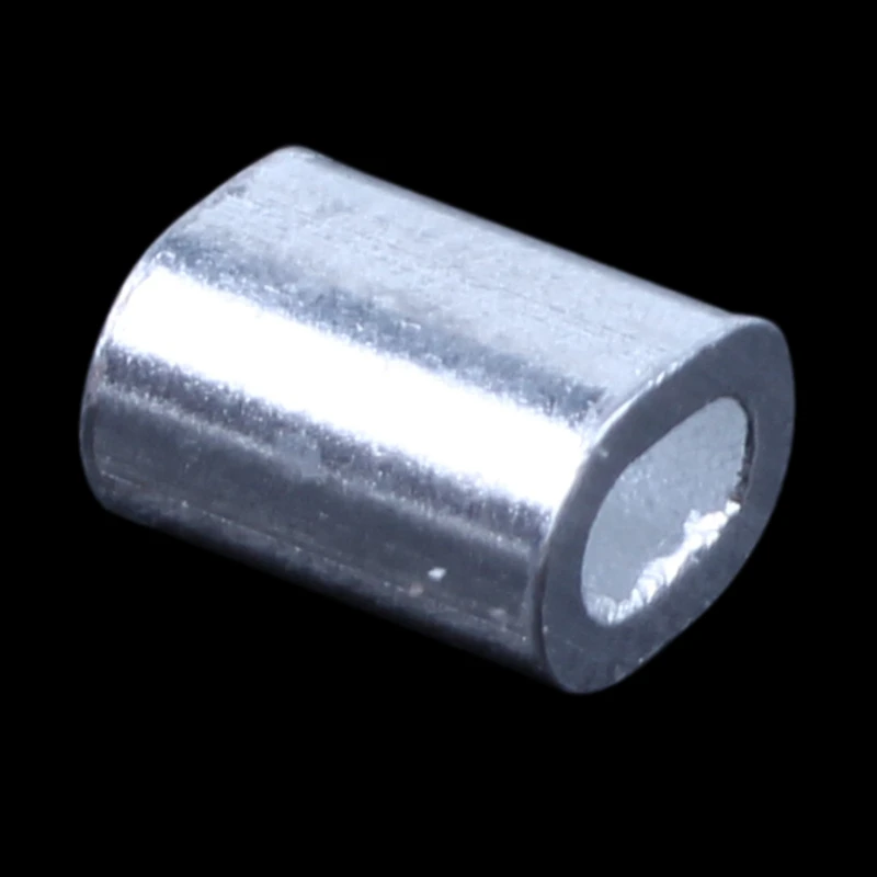 

200Pcs Steel Wire Rope Aluminum Ferrules Sleeves Silver - 100Pcs 1Mm Diameter & 100Pcs 3Mm Diameter
