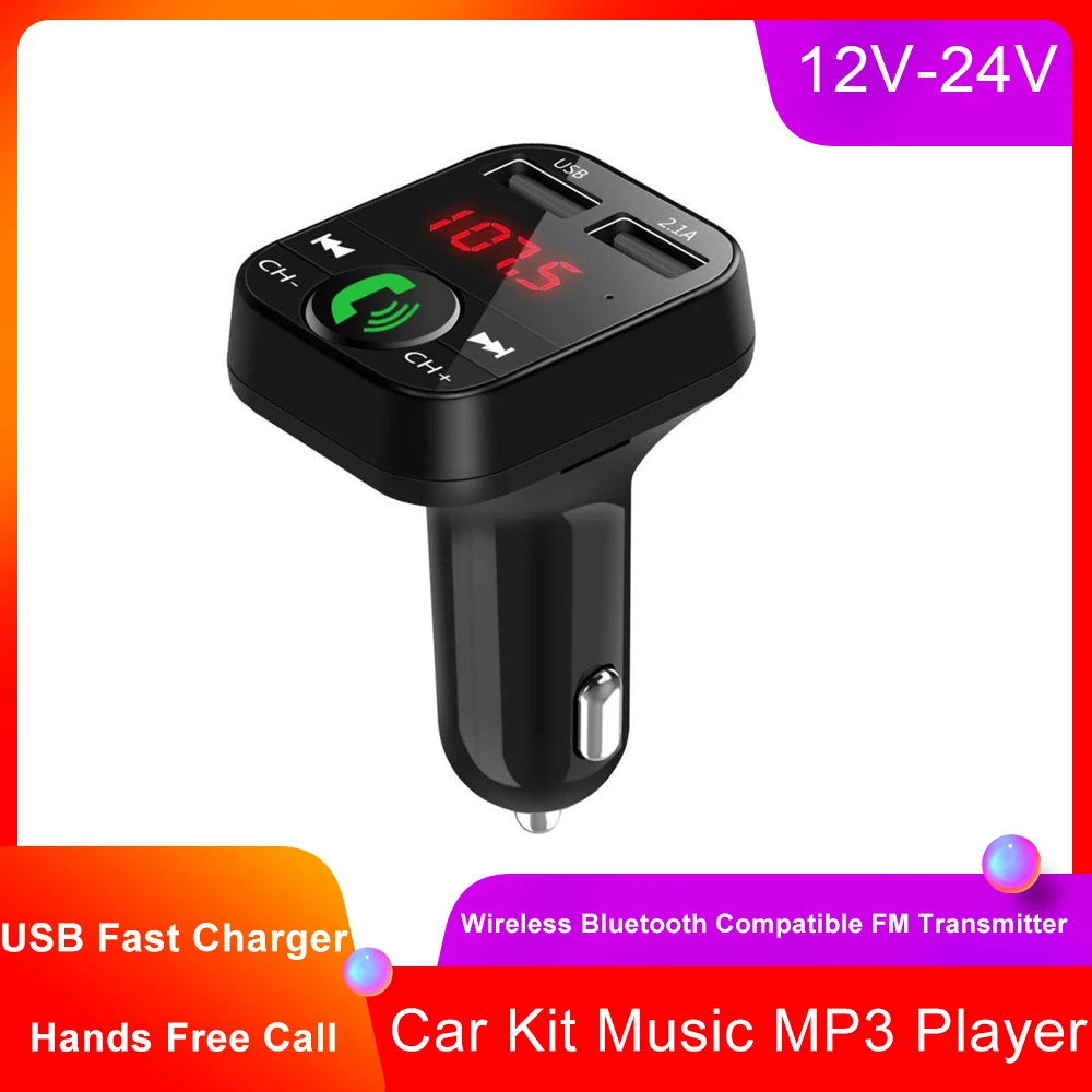 Беспроводной Bluetooth 5 0 совместимый с EDR FM трансмиттер телефон MP3 плеером быстрое