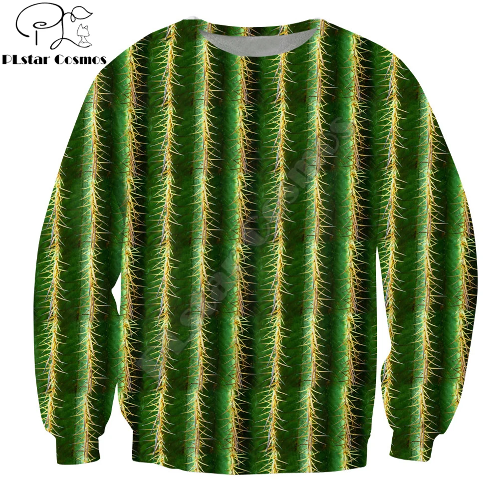 

2019 Fashion Men Crewneck Sweatshirt plant Cactus 3D All Printed Long Sleeve Outerwear Unisex Casual Tracksuit streetwear