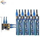 Карта расширения COVYIV PCI Express, Райзер-адаптер PCIE с 1 на 4 слотами, USB, порт PCI-E, 1x на 16x, для майнинга, майнинга, Райзер 009S