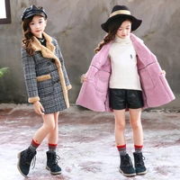 girls babys kids wool coat jacket 2021 beautiful warm thicken plus velvet winter autumn cotton%c2%a0woolen childrens clothes