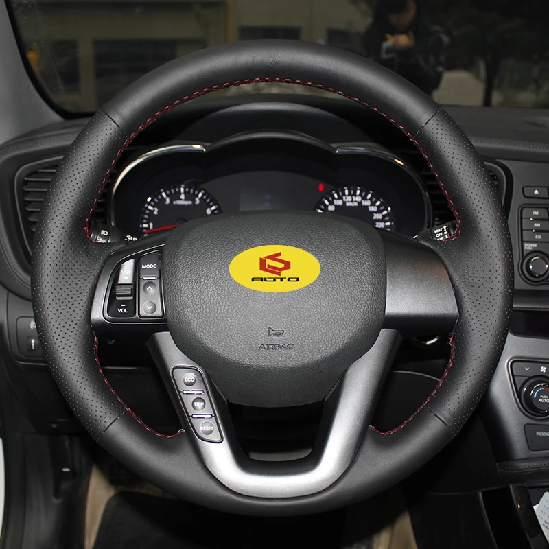 Оплетка на руль для Kia K5 2011 2012 2013 Optima кожаный чехол авто Стайлинг автомобиля|Чехлы