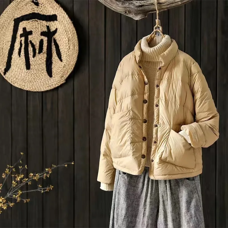 Новая зимняя куртка Timis Li заполненная белым утиным пухом женские парки брендовая