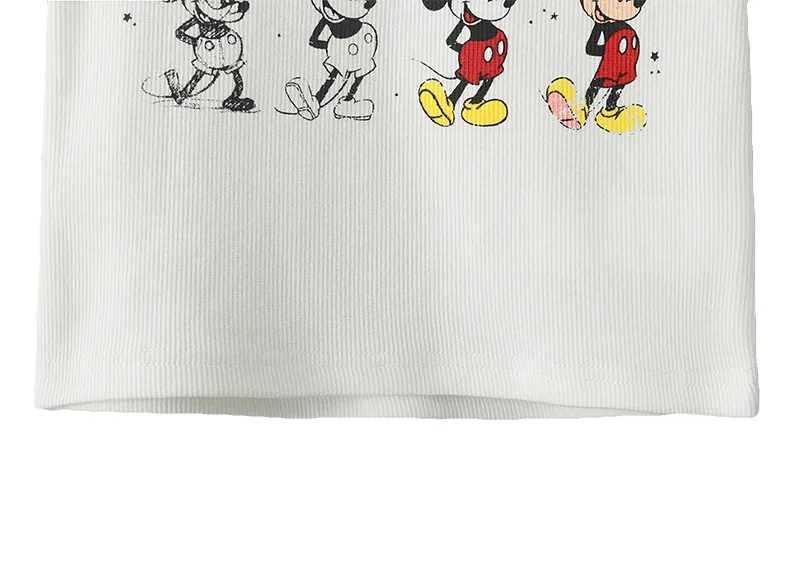 

Disney 2021 Mickey T-shirt short sleeve casual Harajuku loose wild navel ultra short T-shirt miraculous ladybug