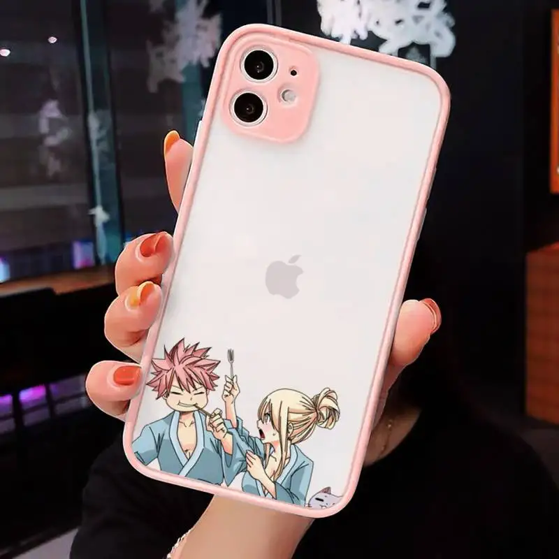 

Anime Fairy Tail cool sexy Phone Case Matte Transparent for iPhone 7 8 11 12 s mini pro X XS XR MAX Plus cover funda