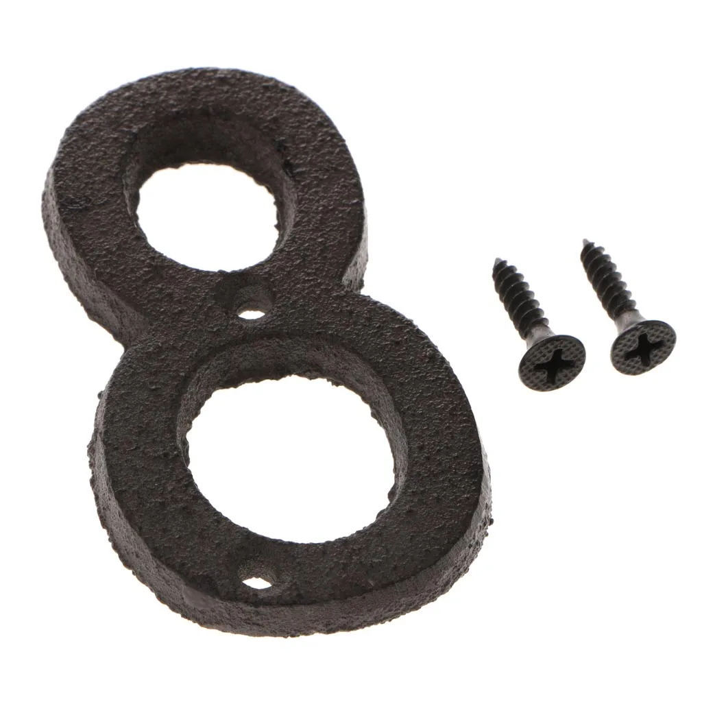 Металлическая цифровая фотомагнитная чугунная цифра 8 дверная плита сделай сам