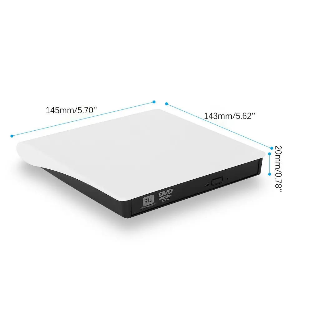 USB 3.0 External DVD/CD/ VCD Burner High Speed Slim DVD Drive DVD-ROW CD-RW |
