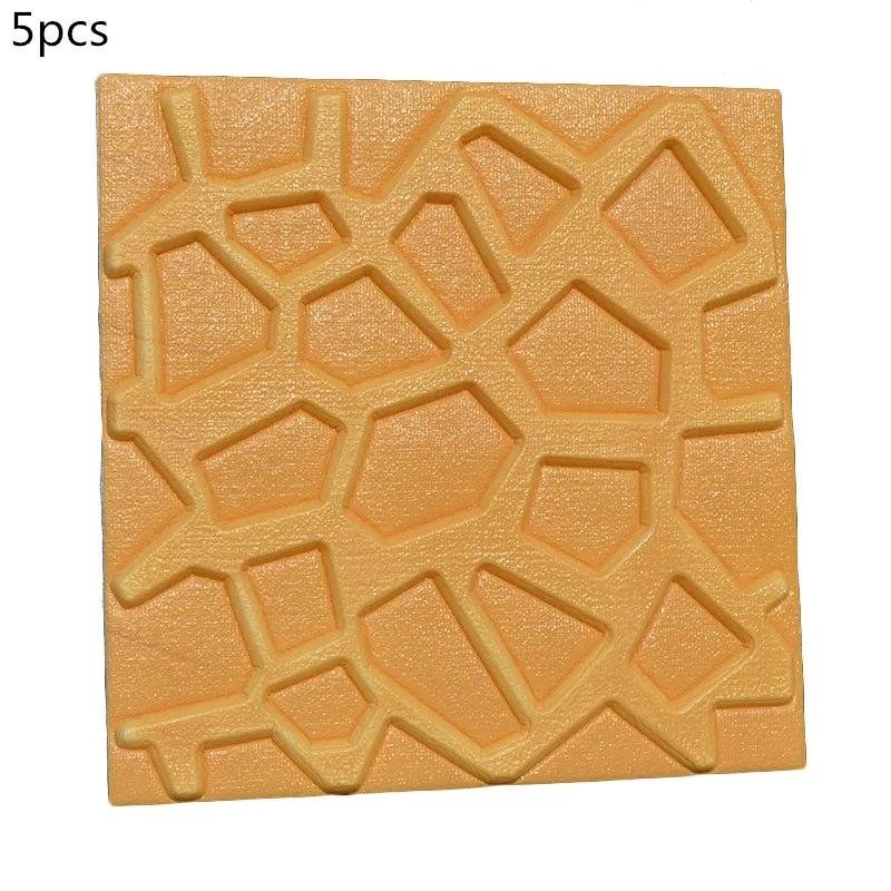 5pcs yellow 3D самоклеющиеся обои панель на стену, вокруг телевизора, над диваном фон Настенный декор 30x30 см водонепроницаемый ПЭ пена кирпичи стены пилинг и палка - Цвет: 5pcs yellow