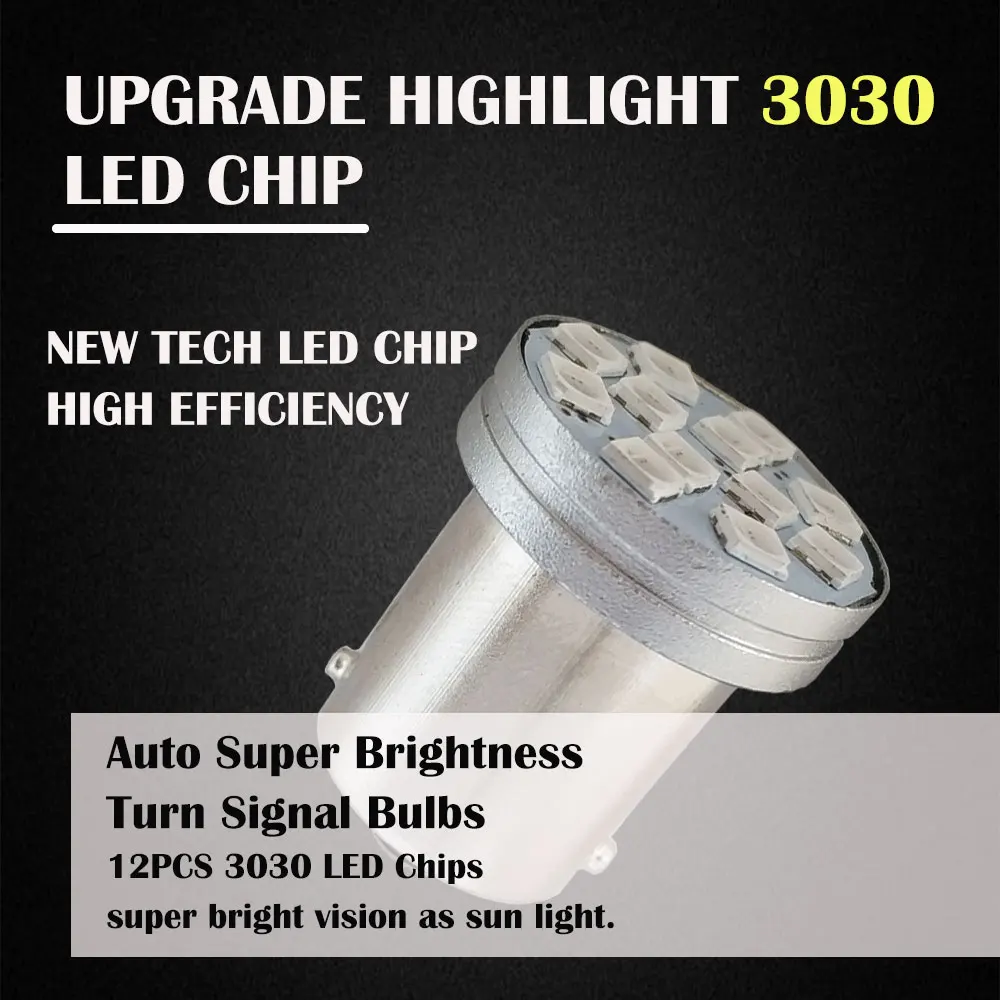 1 шт. 1156 BA15S P21W светодиодный светильник BAU15S PY21W 1157 BAY15D P21/5 Вт R5W 12SMD 3030 автомобильный