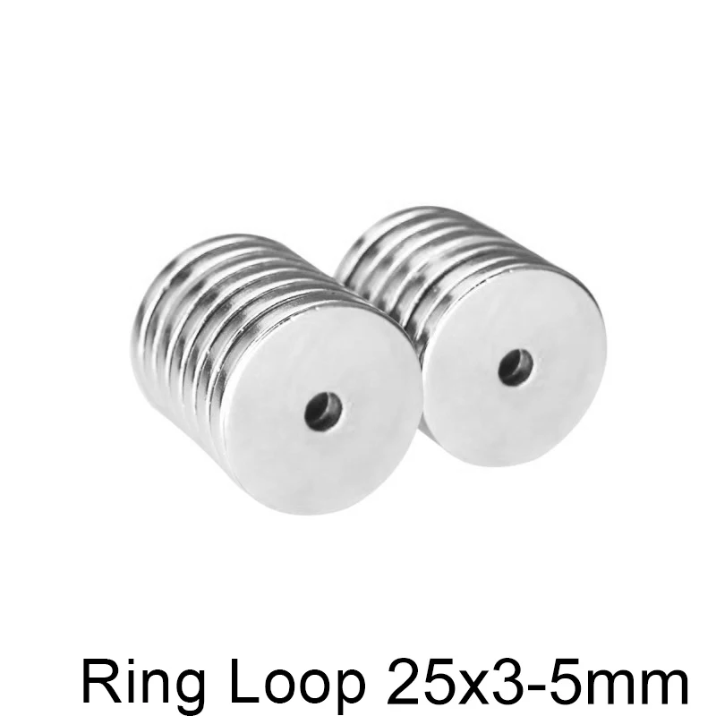 

5~150PCS 25x3-5 mm Powerful Magnetic Magnet 25*3 mm Hole 5mm Permanent Neodymium Magnet 25x3-5mm Small Round Ring Magnet 25*3-5