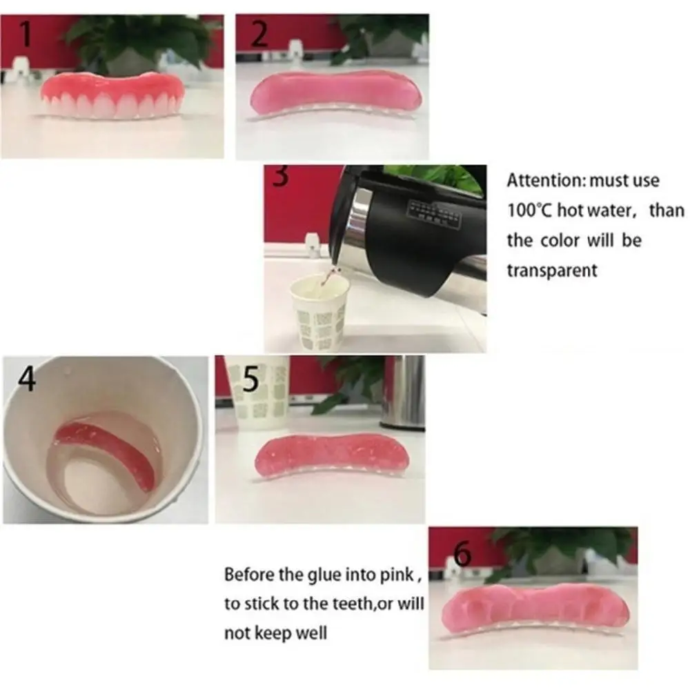 1 Set Smile Denture Cosmetic Teeth Comfortable Veneer Cover Whitening Snap On | Красота и здоровье