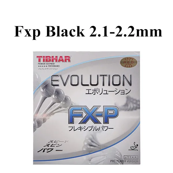 FXP Black 2.1-2.2mm Tibhar Evolution Mx-p/el-p/fx-p ракетки для настольного тенниса Ubber ракетка Спортивная Быстрая атака петля для пинг-понга каучуки - Цвет: FXP Black 2.1-2.2mm