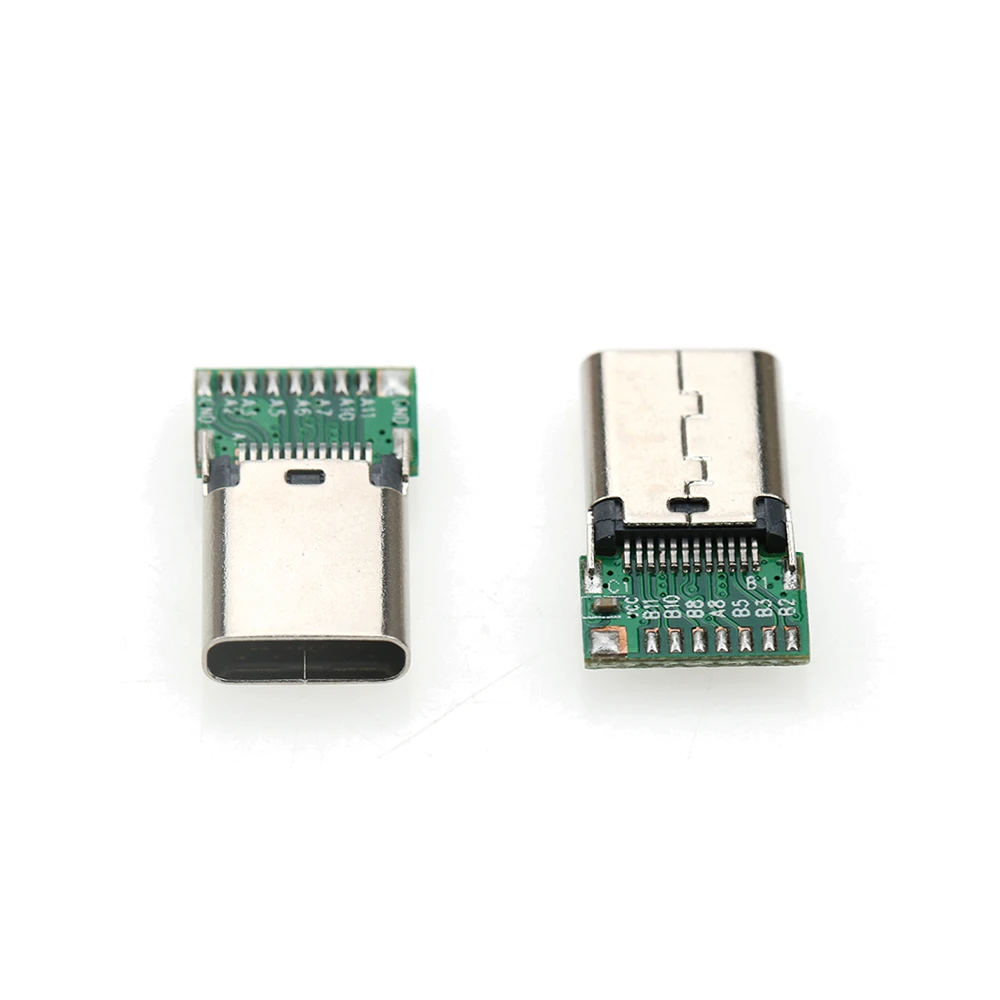 YuXi USB 3 1 Тип C разъем 24 шпильки штекер гнездо адаптер розеток для припоя провода и