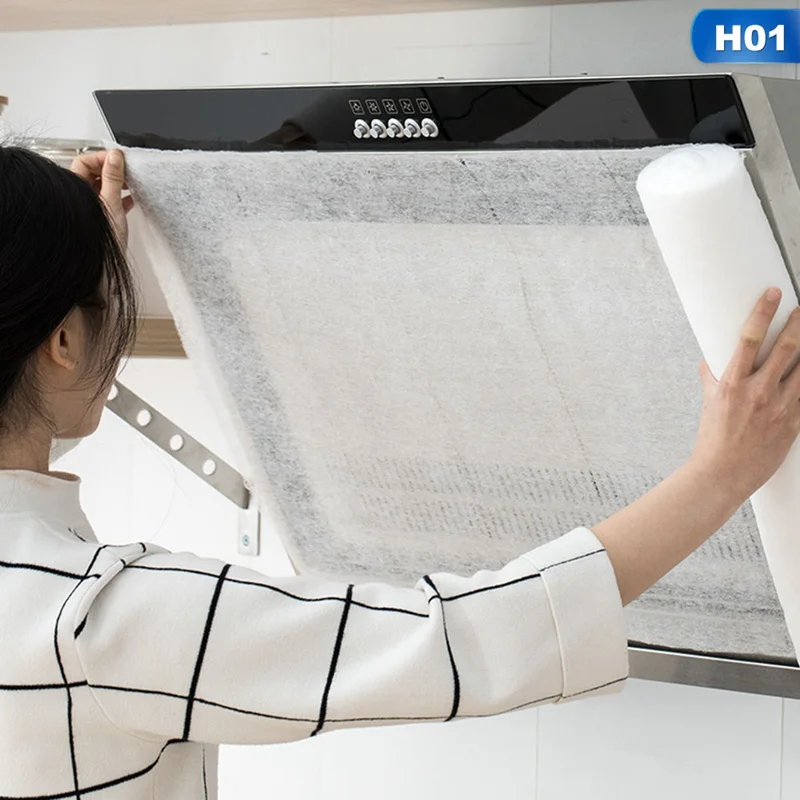 

Kitchen Oil Filter Paper Clean Cooking Non-woven Anti Oil Absorption Filter Mesh Extractor Filter Long Paper Kitchen Supplies