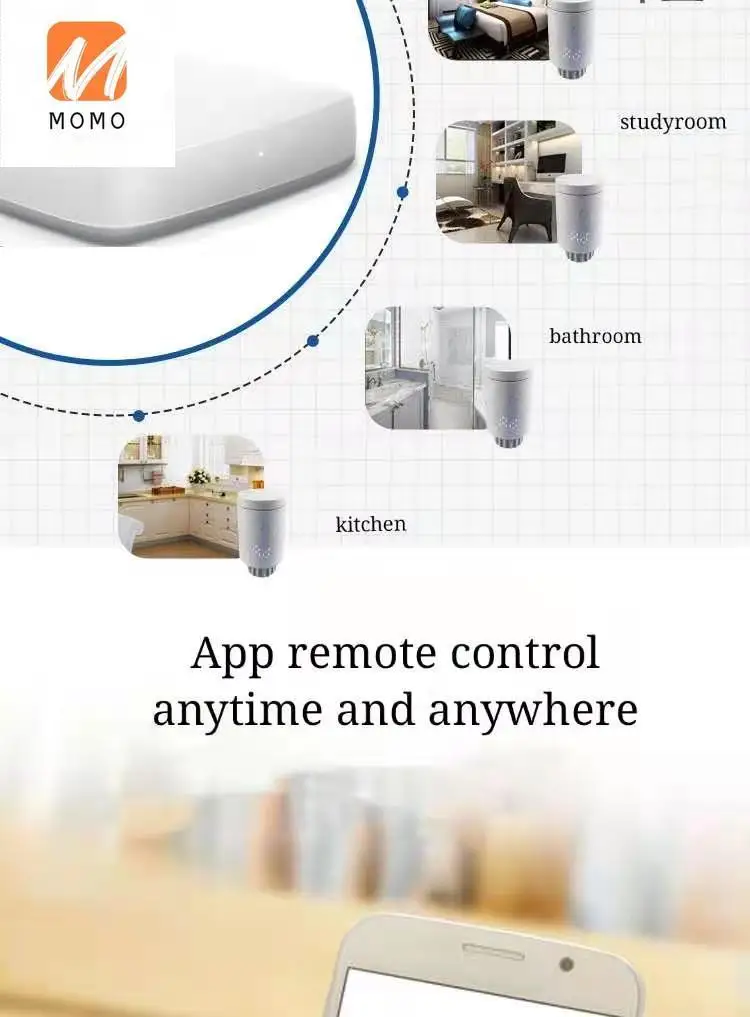 

Intelligent temperature control valve for home office