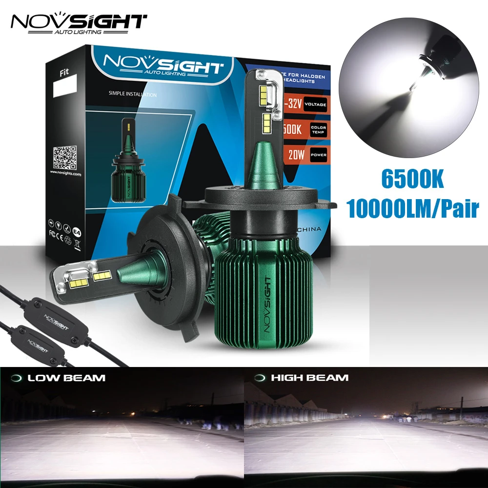 Светодиодсветодиодный мини фары NOVSIGHT H7 LED H4 Led Canbus автомобильные