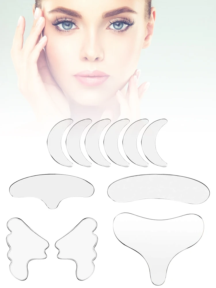 Многоразовые силиконовые наклейки Наклейка на лоб против морщин для лица и шеи 11