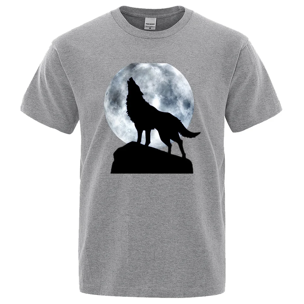 

Moon Wolf Tops Te 2021 Summer Brand T-shirt Fashion Hi Qlity T-shirt Men Sho Mouw Harajuku Casl Cool Men t-shis