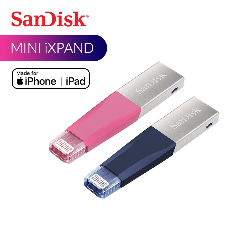 Фото USB-флеш-накопитель SanDisk iXPand разъем Lightning USB 3 0 флеш-накопитель 32 ГБ 64 128 MFi для iPhone и