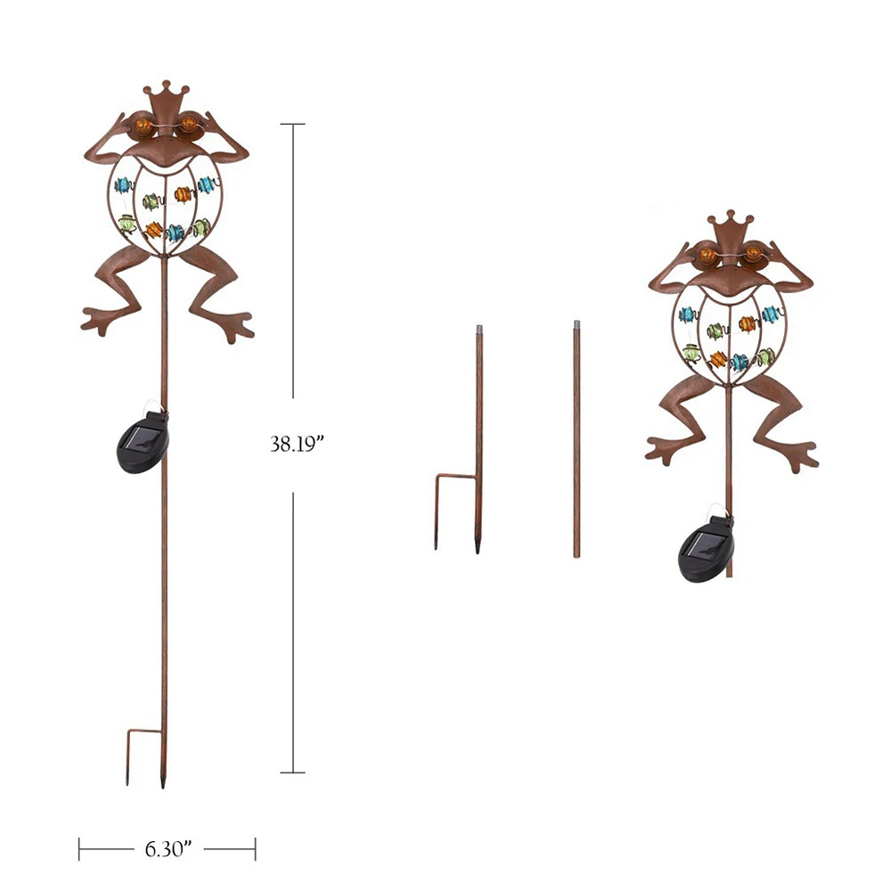 Железная Водонепроницаемая наземная лампа в форме лягушки ландшафтный