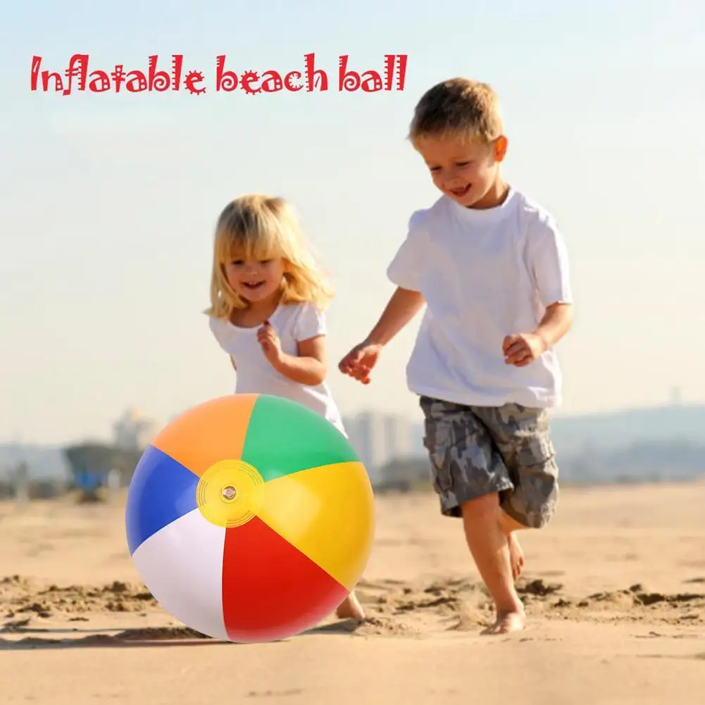 Pelota inflable de playa al aire libre, juguete divertido, playa al aire libre, juego de agua, 6 colores, Bal&oacute;n de juguete inflable de 12/14/16 pulgadas-2