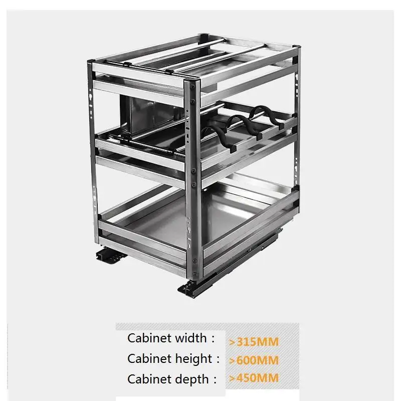 rack organizer pantries cestas corredera almacenaje armario platos stainless steel cocina cuisine cozinha kitchen cabinet basket free global shipping